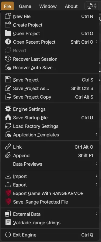 Menu File