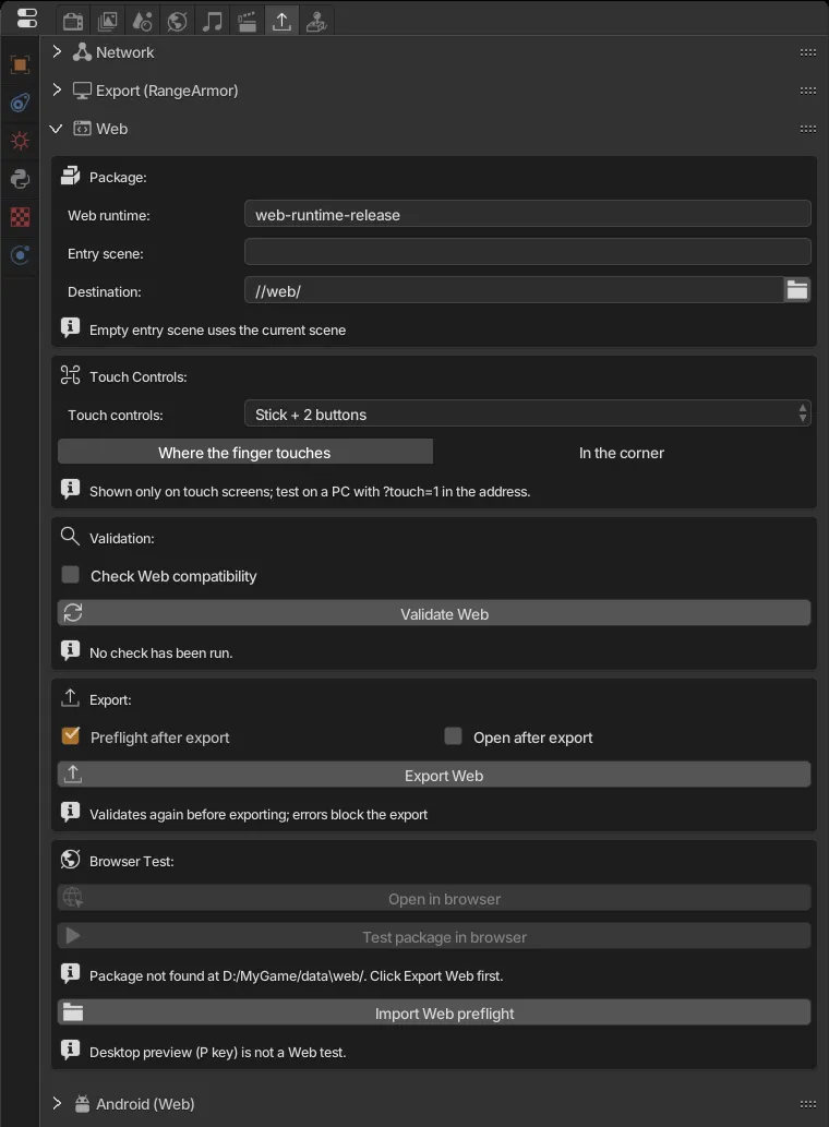 Panel web